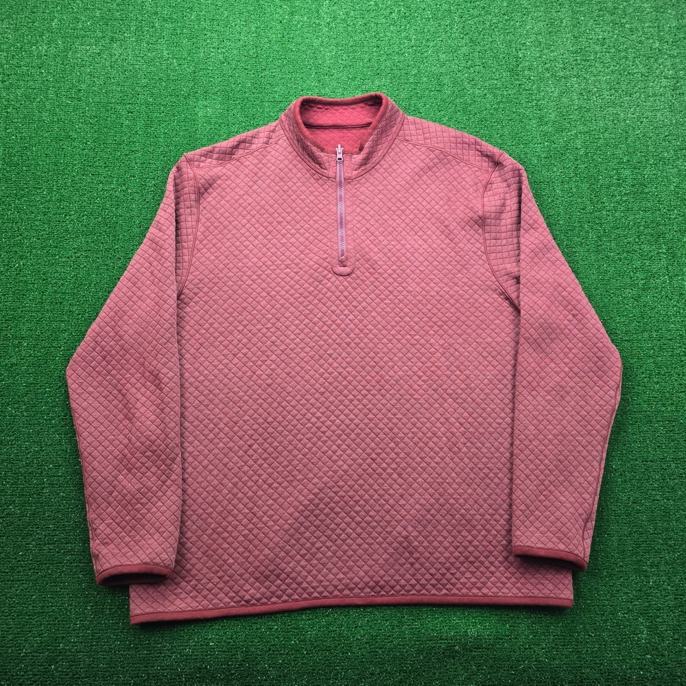 Southern Tide Quilted Sweater Mens‎ 2XL Red Quarter Zip Pullover Outdoors